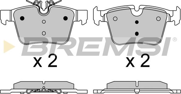 Bremsi BP3642 - Комплект спирачно феродо, дискови спирачки vvparts.bg