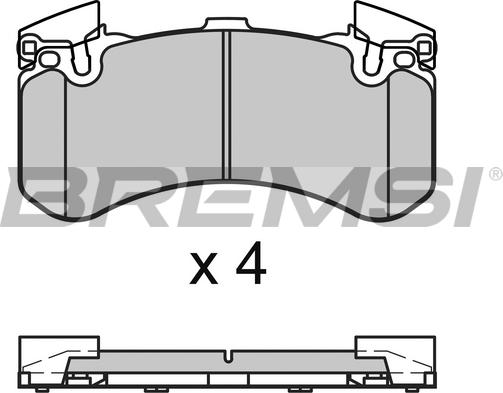 Bremsi BP3654 - Комплект спирачно феродо, дискови спирачки vvparts.bg