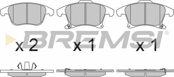 Bremsi BP3655 - Комплект спирачно феродо, дискови спирачки vvparts.bg