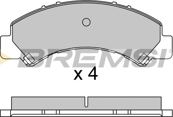 Bremsi BP3650 - Комплект спирачно феродо, дискови спирачки vvparts.bg