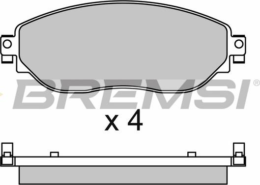 Bremsi BP3653 - Комплект спирачно феродо, дискови спирачки vvparts.bg