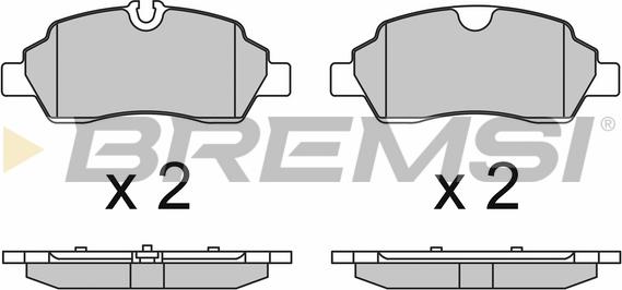 Bremsi BP3652 - Комплект спирачно феродо, дискови спирачки vvparts.bg