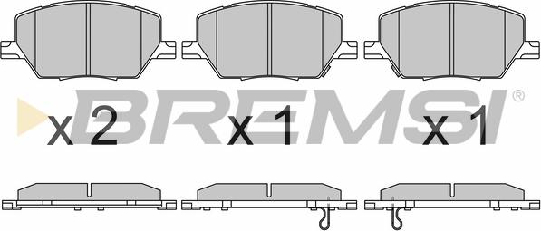 Bremsi BP3657 - Комплект спирачно феродо, дискови спирачки vvparts.bg