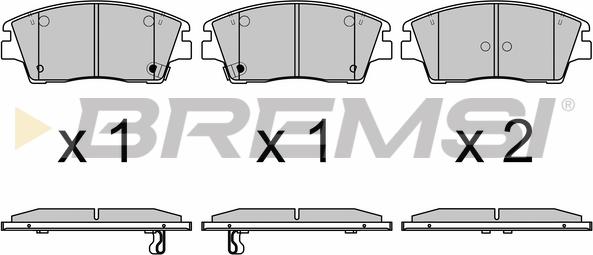 Bremsi BP3660 - Комплект спирачно феродо, дискови спирачки vvparts.bg