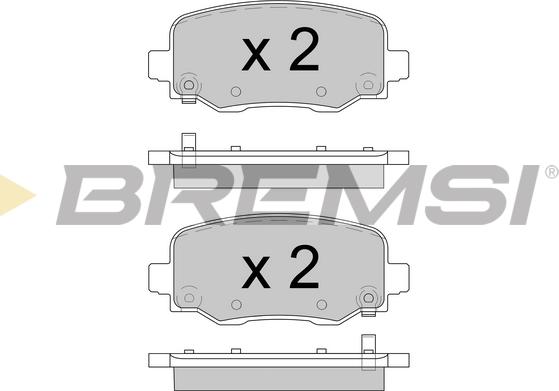 Bremsi BP3604 - Комплект спирачно феродо, дискови спирачки vvparts.bg