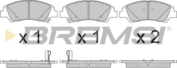 Bremsi BP3606 - Комплект спирачно феродо, дискови спирачки vvparts.bg