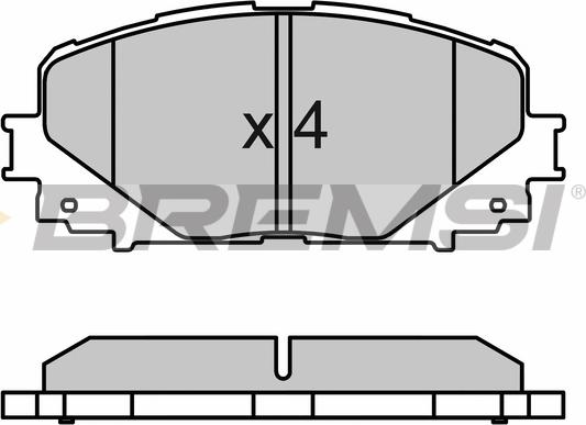 Bremsi BP3600 - Комплект спирачно феродо, дискови спирачки vvparts.bg