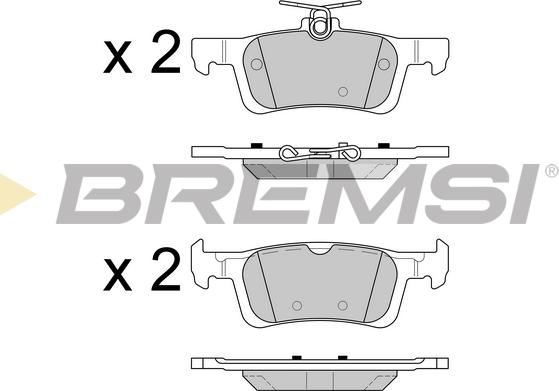 Bremsi BP3602 - Комплект спирачно феродо, дискови спирачки vvparts.bg