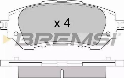 Bremsi BP3607 - Комплект спирачно феродо, дискови спирачки vvparts.bg