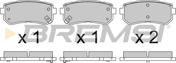 Bremsi BP3614 - Комплект спирачно феродо, дискови спирачки vvparts.bg