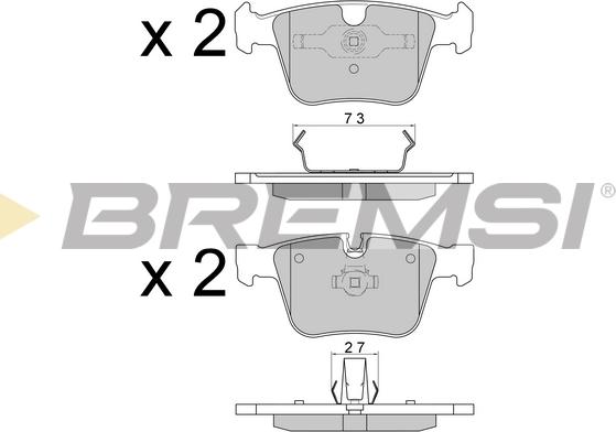 Bremsi BP3610 - Комплект спирачно феродо, дискови спирачки vvparts.bg