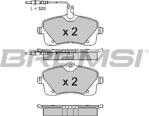 Bremsi BP3618 - Комплект спирачно феродо, дискови спирачки vvparts.bg