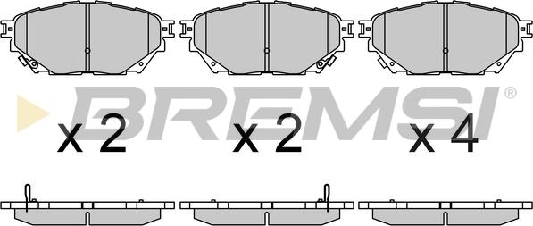 Bremsi BP3685 - Комплект спирачно феродо, дискови спирачки vvparts.bg