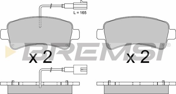 Bremsi BP3681 - Комплект спирачно феродо, дискови спирачки vvparts.bg