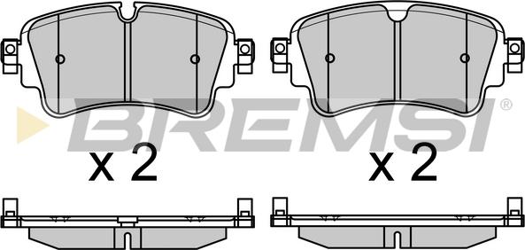 Bremsi BP3688 - Комплект спирачно феродо, дискови спирачки vvparts.bg