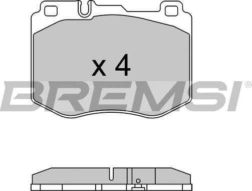 Bremsi BP3634 - Комплект спирачно феродо, дискови спирачки vvparts.bg
