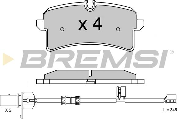 Bremsi BP3624 - Комплект спирачно феродо, дискови спирачки vvparts.bg