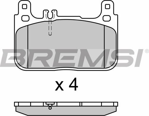 Bremsi BP3628 - Комплект спирачно феродо, дискови спирачки vvparts.bg