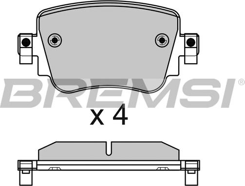 Bremsi BP3623 - Комплект спирачно феродо, дискови спирачки vvparts.bg