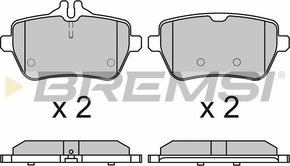 Bremsi BP3672 - Комплект спирачно феродо, дискови спирачки vvparts.bg