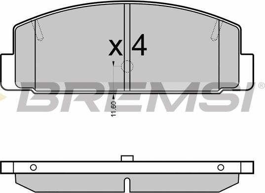 Bremsi BP3090 - Комплект спирачно феродо, дискови спирачки vvparts.bg