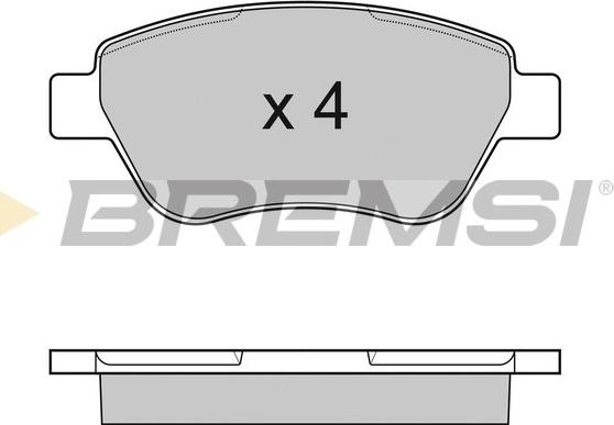 Bremsi BP3040 - Комплект спирачно феродо, дискови спирачки vvparts.bg