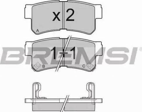Bremsi BP3043 - Комплект спирачно феродо, дискови спирачки vvparts.bg