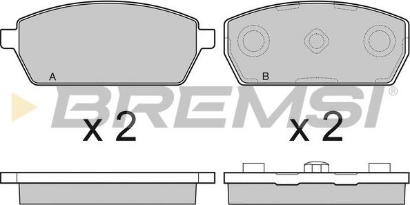 Bremsi BP3047 - Комплект спирачно феродо, дискови спирачки vvparts.bg