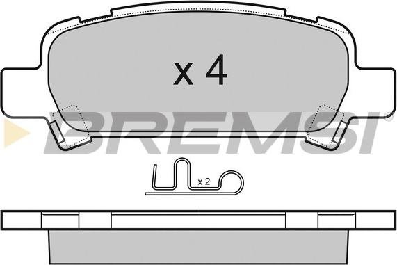Bremsi BP3056 - Комплект спирачно феродо, дискови спирачки vvparts.bg