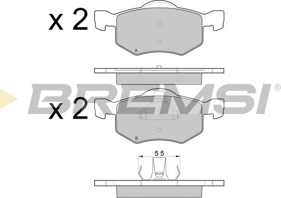 Bremsi BP3058 - Комплект спирачно феродо, дискови спирачки vvparts.bg