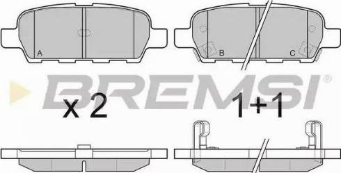 Bremsi BP3067 - Комплект спирачно феродо, дискови спирачки vvparts.bg
