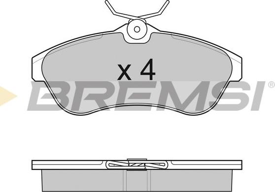 Bremsi BP3009 - Комплект спирачно феродо, дискови спирачки vvparts.bg