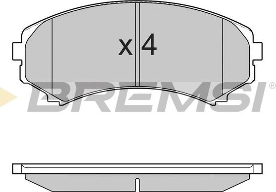 Bremsi BP3001 - Комплект спирачно феродо, дискови спирачки vvparts.bg