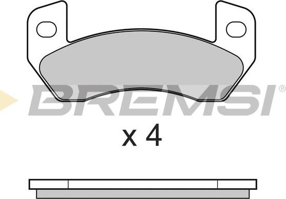 Bremsi BP3003 - Комплект спирачно феродо, дискови спирачки vvparts.bg