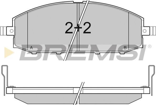 Bremsi BP3007 - Комплект спирачно феродо, дискови спирачки vvparts.bg