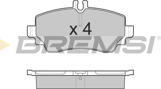 Bremsi BP3015 - Комплект спирачно феродо, дискови спирачки vvparts.bg