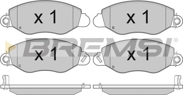 Bremsi BP3010 - Комплект спирачно феродо, дискови спирачки vvparts.bg