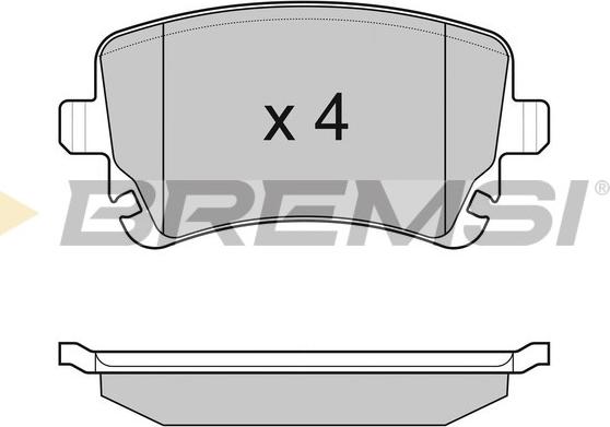 Bremsi BP3086 - Комплект спирачно феродо, дискови спирачки vvparts.bg