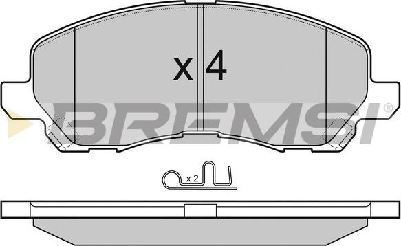 Bremsi BP3080 - Комплект спирачно феродо, дискови спирачки vvparts.bg
