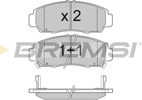 Bremsi BP3083 - Комплект спирачно феродо, дискови спирачки vvparts.bg