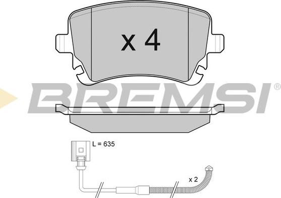 Bremsi BP3087 - Комплект спирачно феродо, дискови спирачки vvparts.bg