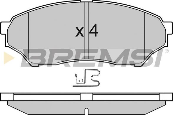 Bremsi BP3036 - Комплект спирачно феродо, дискови спирачки vvparts.bg