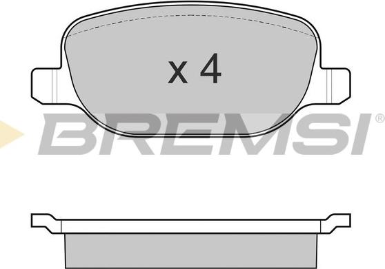 Bremsi BP3024 - Комплект спирачно феродо, дискови спирачки vvparts.bg