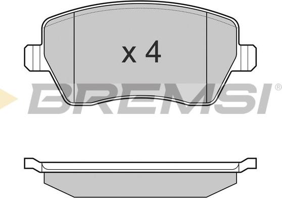 Bremsi BP3026 - Комплект спирачно феродо, дискови спирачки vvparts.bg