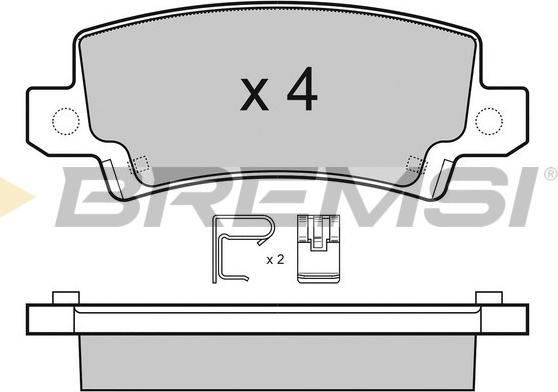 Bremsi BP3070 - Комплект спирачно феродо, дискови спирачки vvparts.bg