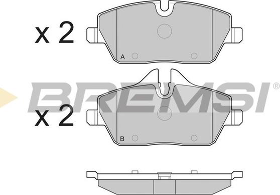 Bremsi BP3195 - Комплект спирачно феродо, дискови спирачки vvparts.bg