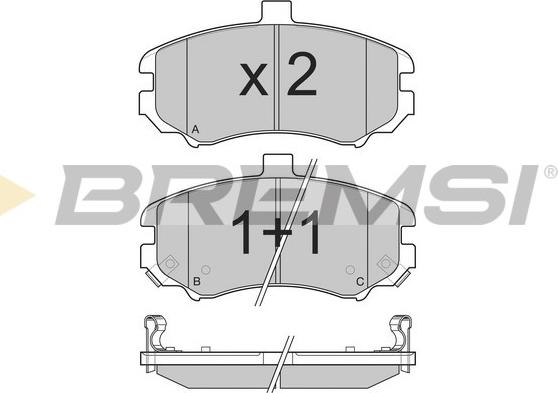 Bremsi BP3197 - Комплект спирачно феродо, дискови спирачки vvparts.bg