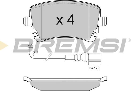 Bremsi BP3140 - Комплект спирачно феродо, дискови спирачки vvparts.bg