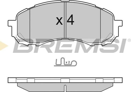 Bremsi BP3141 - Комплект спирачно феродо, дискови спирачки vvparts.bg