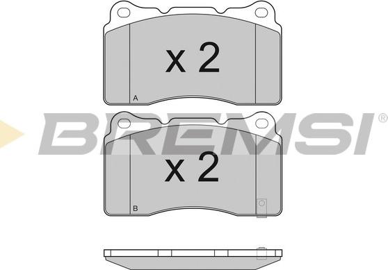 Bremsi BP3157 - Комплект спирачно феродо, дискови спирачки vvparts.bg